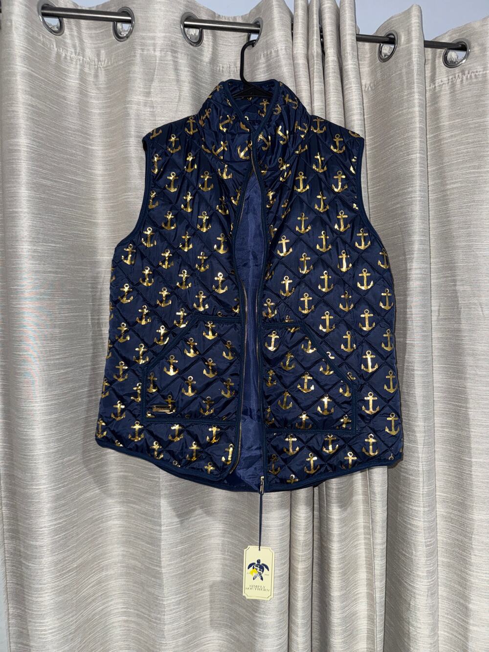 Simply Southern navy blue quilted puffer vest XL - NEW